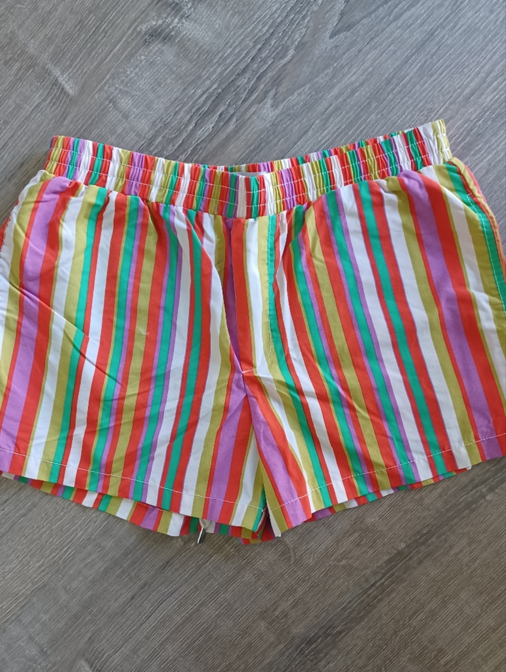 Urban Outfitters Multicolor Stripe Drawstring Waist Nylon Shorts